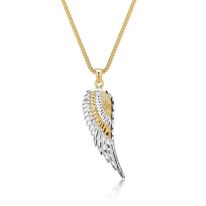 Wing Pendant Yellow Gold White Gold
