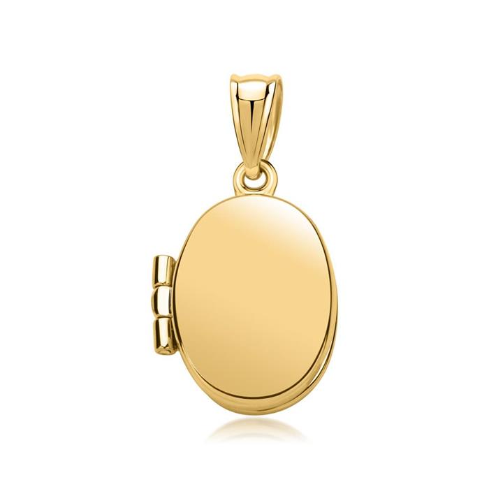 Kette mit Ovalem Medaillon 333er Gelbgold