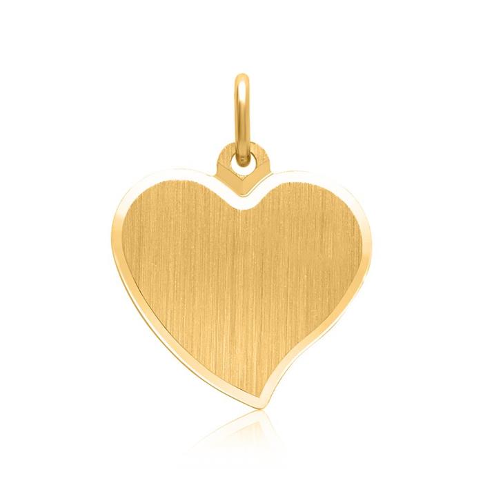 14ct gold heart pendant engravable