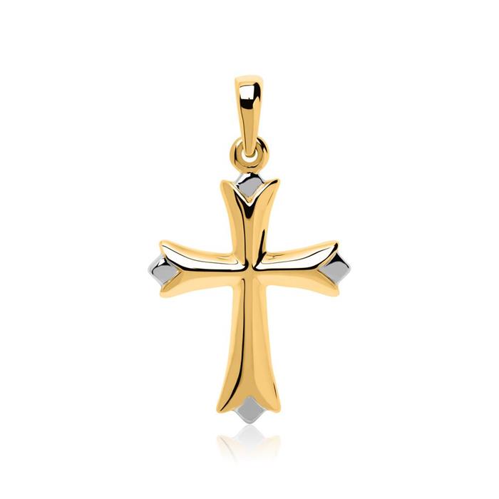 Necklace with cross pendant in 8ct gold
