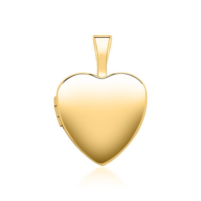 Ketting hart medaillon in 14 karaat goud graveerbaar