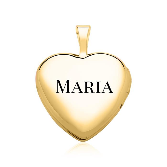 Engravable 585 gold medallion heart