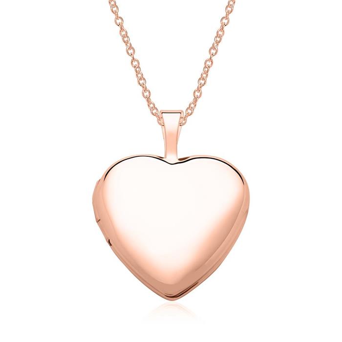 Engraving medallion heart in 14ct rose gold