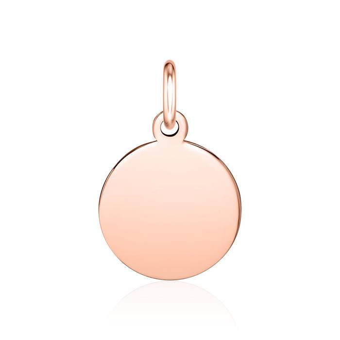 Circle necklace in 14-carat rose gold, engravable