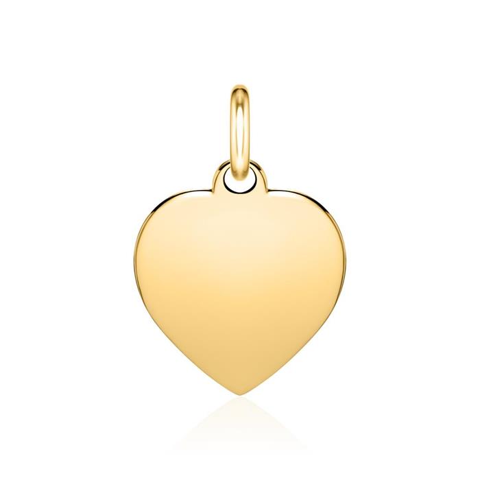 14 quilates colgante de oro corazón con opción de grabado