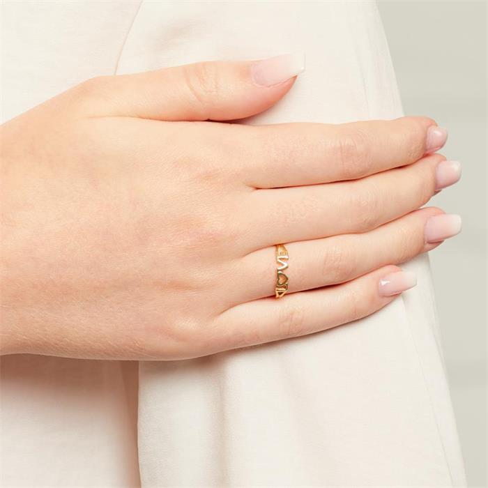 Ring Love-Schriftzug 333er Gold