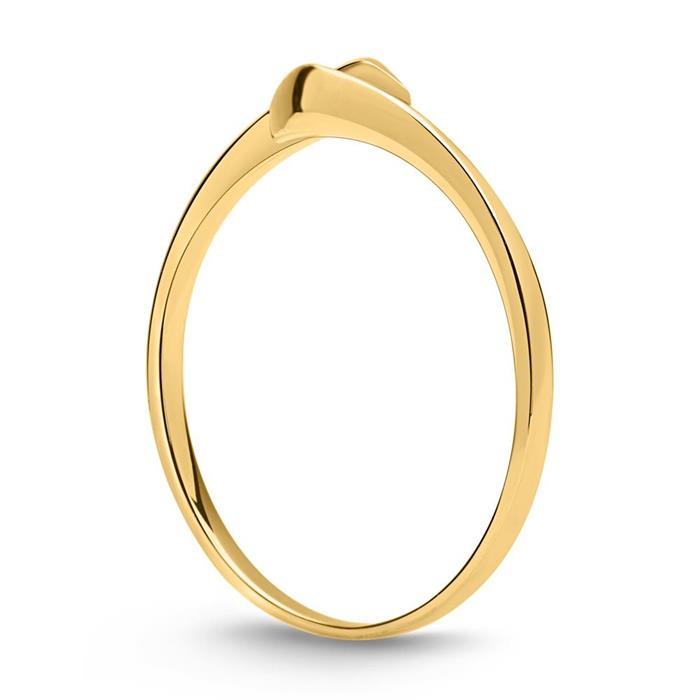 8 karaat gouden filigraan ring met Zirkonias