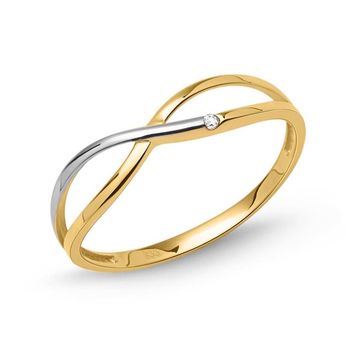 Zierlicher 333er Gold Ring mit Zirkonia
