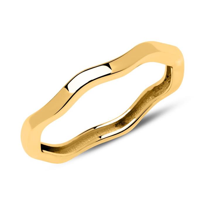 Wellenförmiger Ring aus 8-karätigem Gold