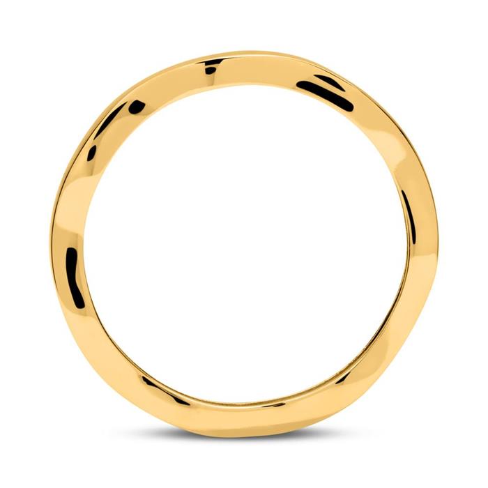 Wavy ring in 8-carat gold