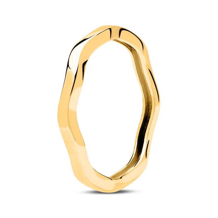 Wavy ring in 8-carat gold