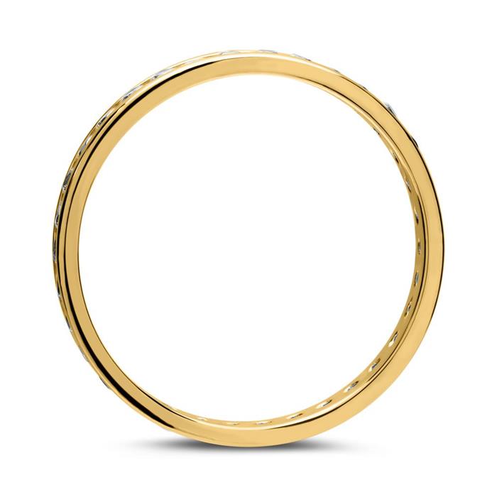 Eternity-Ring aus 8K Gold mit Zirkoniasteinen