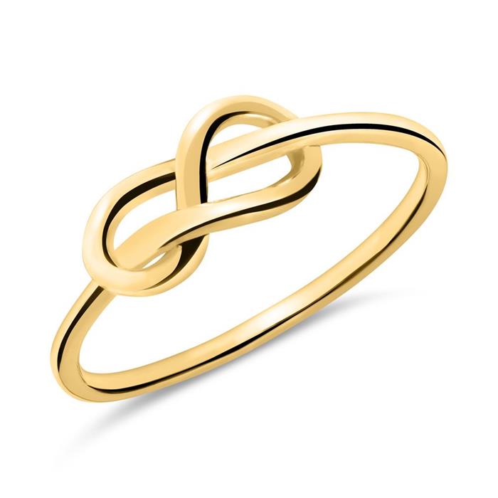 9 karaat gouden ring met oneindigheidsteken