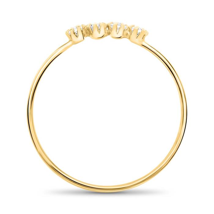 9k gouden ring voor dames met Zirkonia