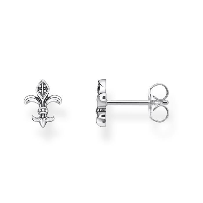 Earrings bourbon lily in sterling silver