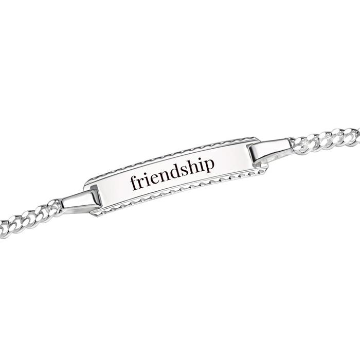 Sterling silver bracelet engraving