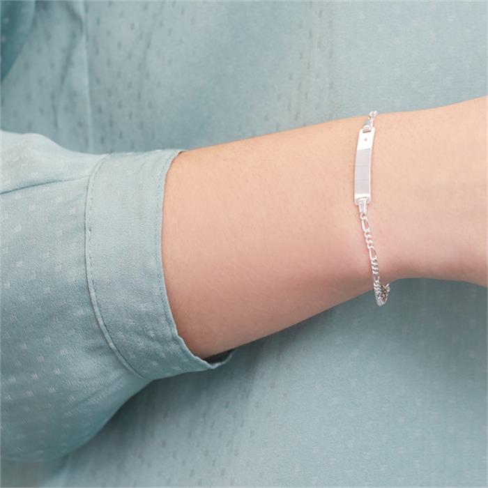 Pulsera id plata 925 diamante