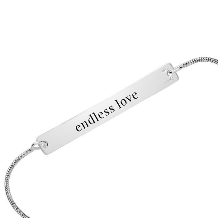 Sterling silver bracelet with engravable plate