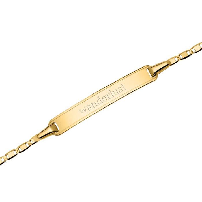 Engravable bracelet made of 9ct gold