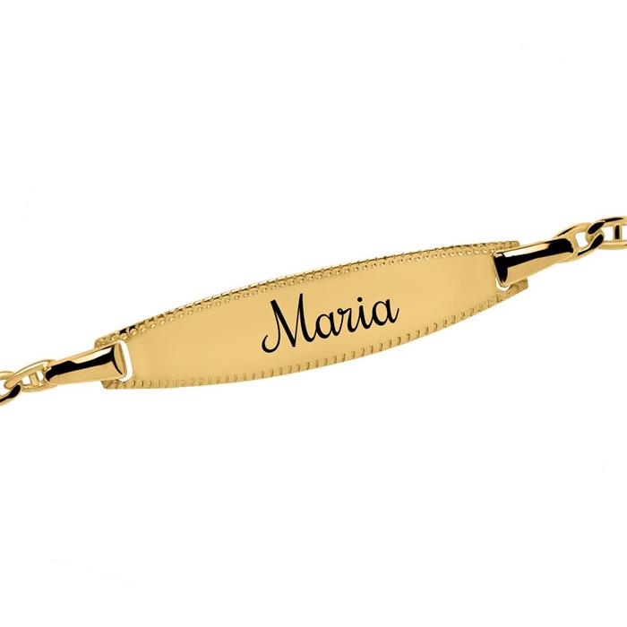 Bracelet engravable in 9ct gold