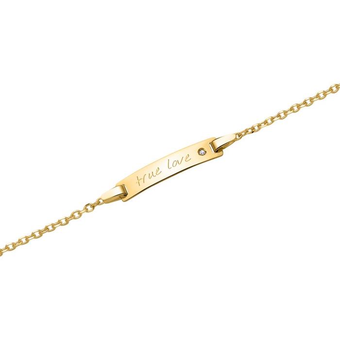 Bracelet for ladies in 14K gold with diamond