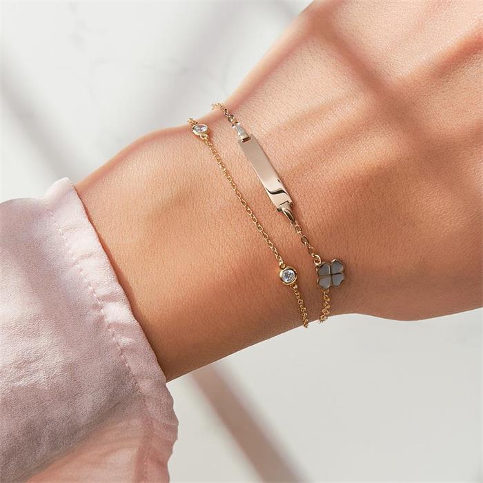 Armband aus vergoldetem 925er Silber mit Zirkonia