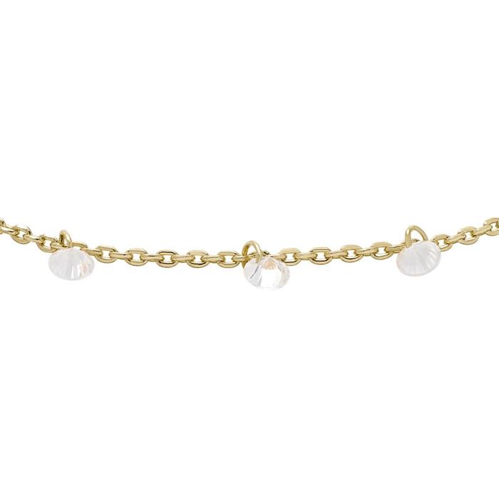 Sadie bracelet in stainless steel with zirconia, IP gold