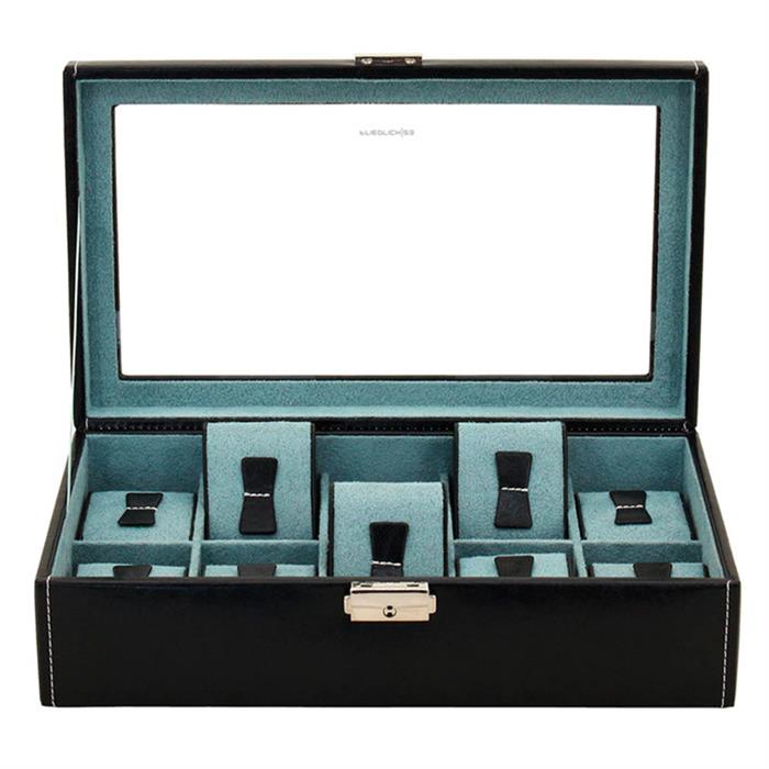Watch Box For 10 Watches Black Blue