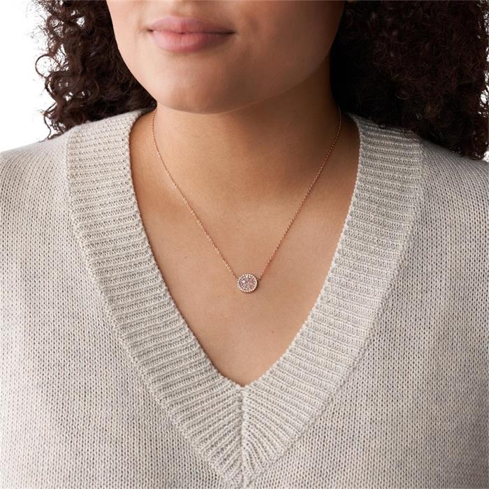 Necklace pearl disc pendant