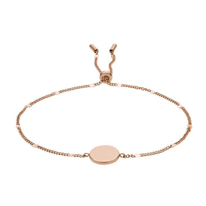 Engravable Bracelet Disc For Ladies Made Of Stainless Steel Rosé