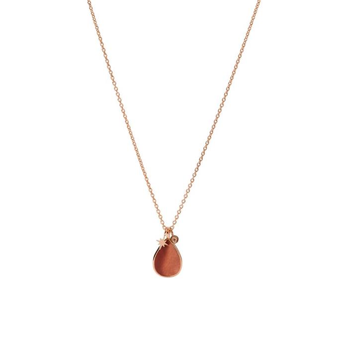 Necklace drops for ladies in stainless steel, rosé