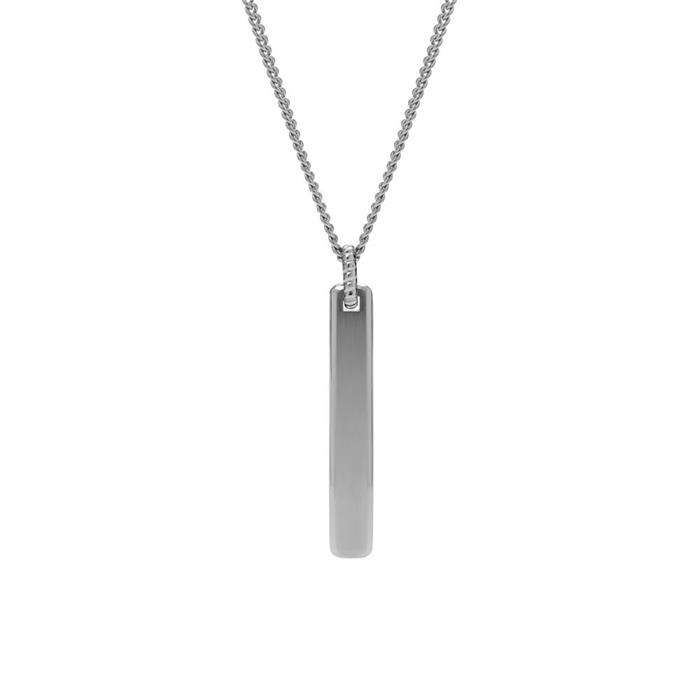 Stainless steel chain for men, engravable