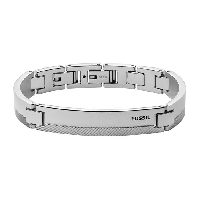 Buy Fossil Mens Plaque Silver Tone Stainless Steel Bracelet  Mens  bracelets  Argos