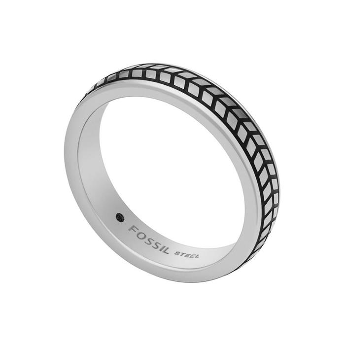 Dress chevron ring in stainless steel for men