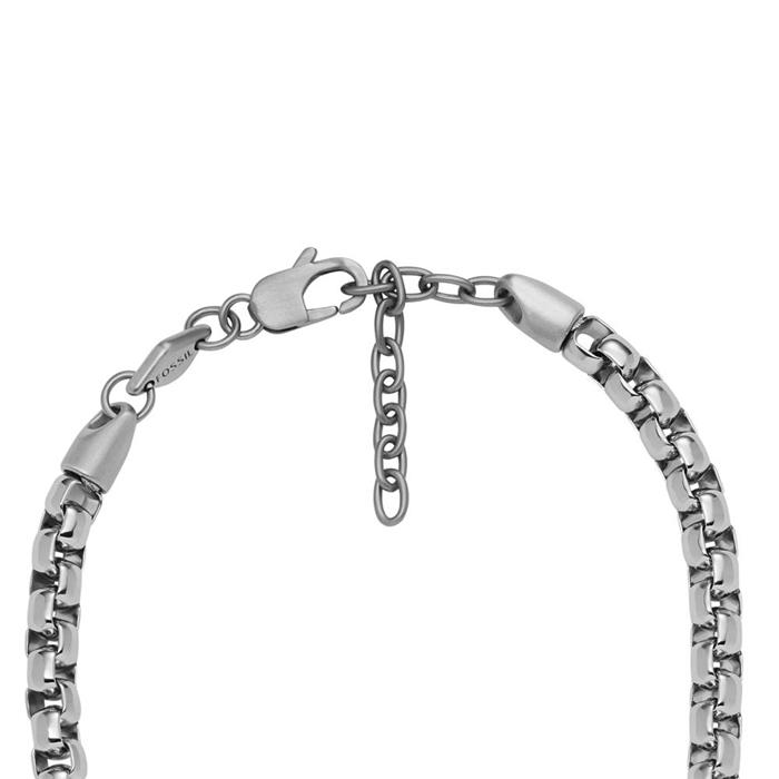 Men's necklace all stacked up in stainless steel, bicolour