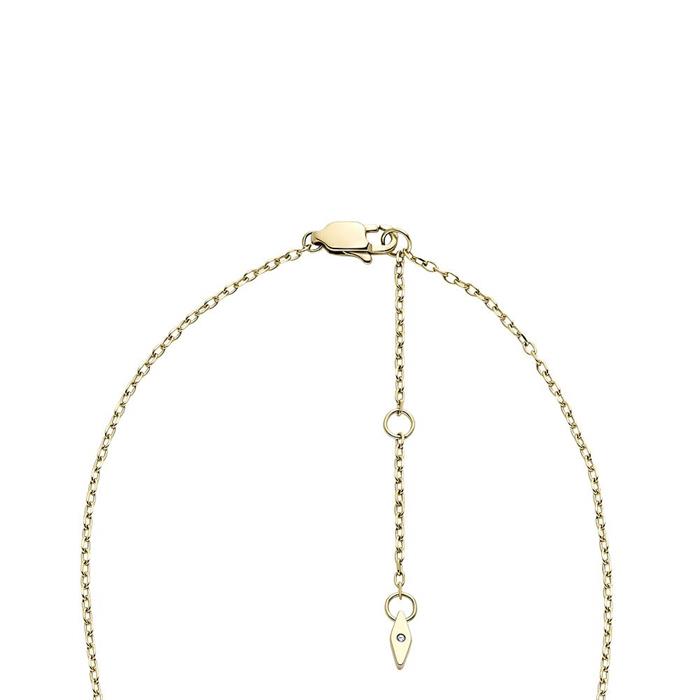 Drew engravable necklace with pendant in stainless steel, gold