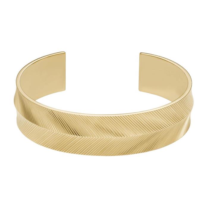 Ladies harlow bangle in stainless steel, IP gold-plated