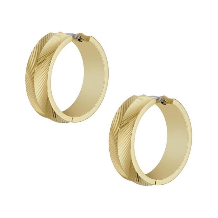 De aros harlow de mujer en acero inoxidable, oro IP