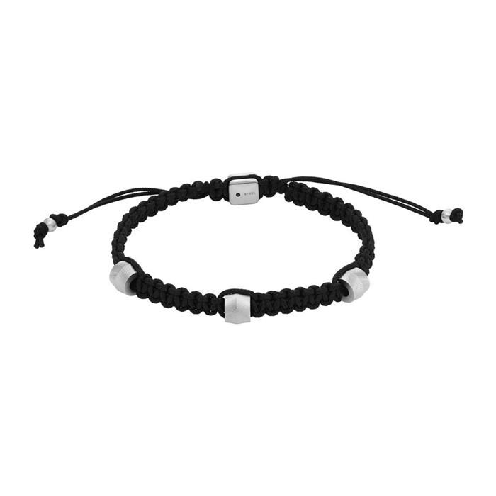 Pulsera harlow para hombre en acero inoxidable y nailon