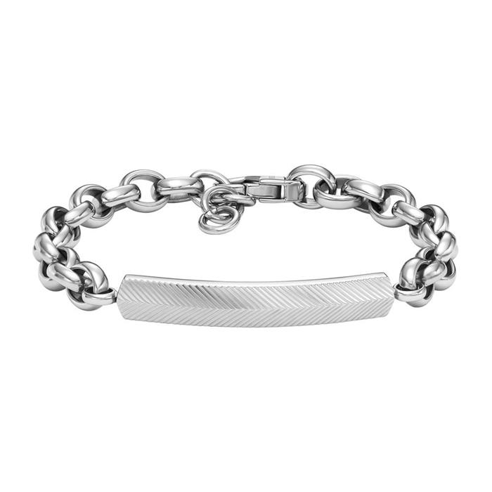 Pulsera grabada para hombre harlow, acero inoxidable, aspecto de flecha