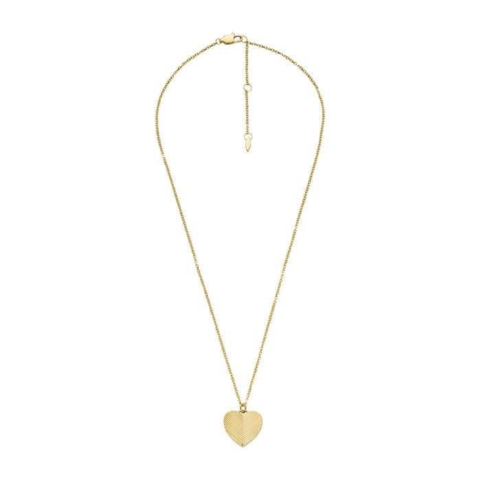 Harlow Hearts engraved necklace in gold-plated stainless steel