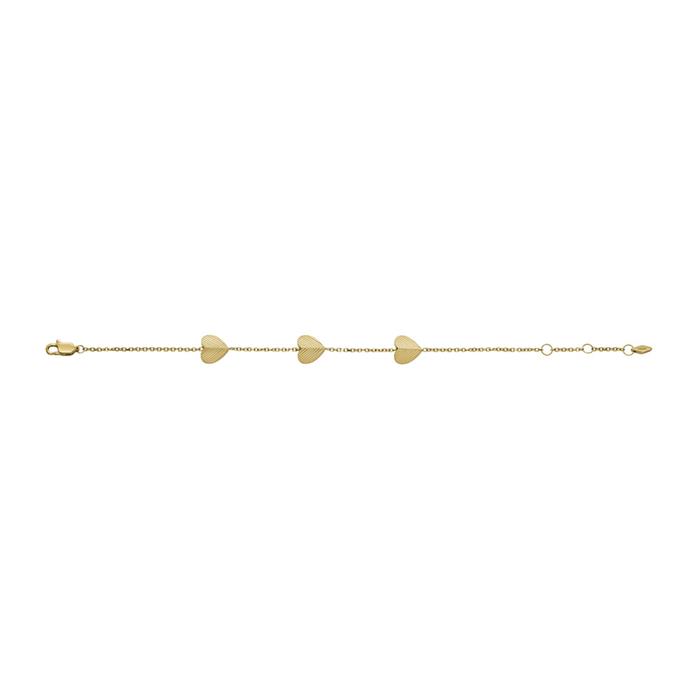 Harlow Hearts bracelet in stainless steel, gold, engravable