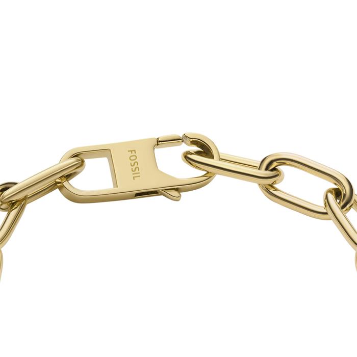Engraving bracelet with stainless steel heart lock, gold-plated