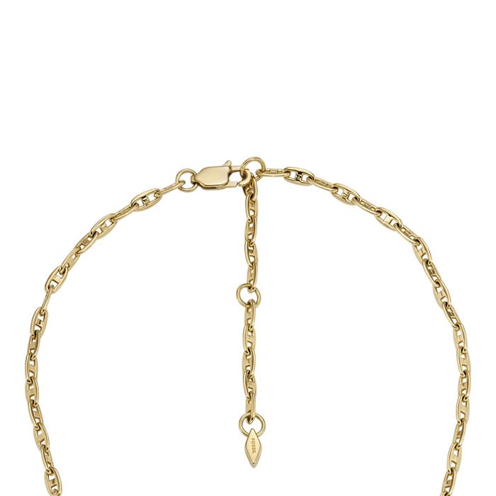 Gold-plated stainless steel chain with pendants, engravable