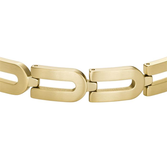 Heritage D-Link link bracelet in stainless steel, gold-plated