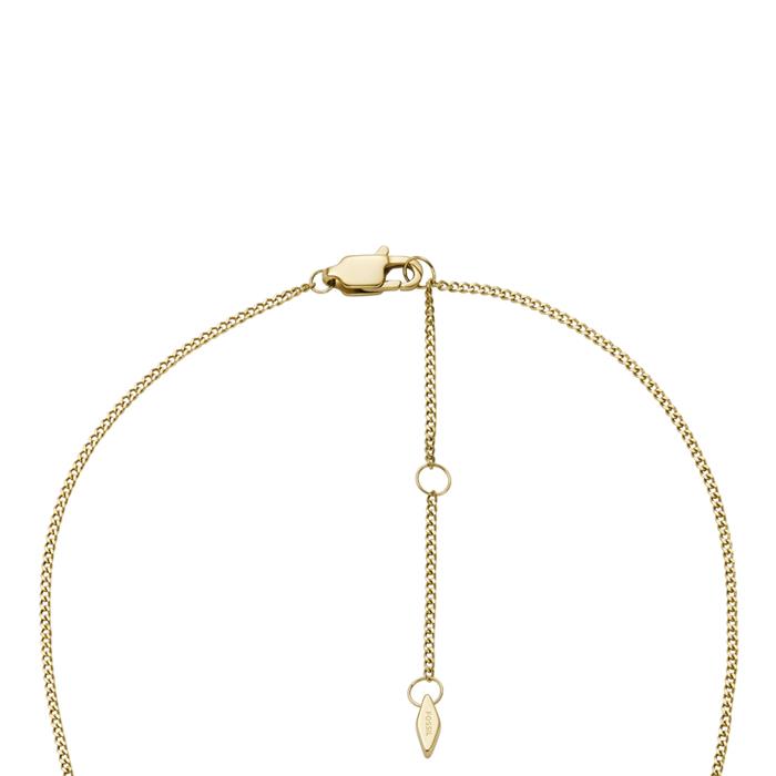 Cadena Harlow con medallón para mujer en acero inoxidable, oro IP