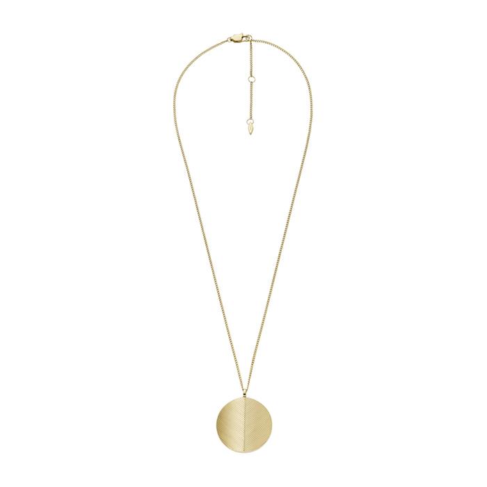 Harlow medaillon collier voor dames in edelstaal, IP goud