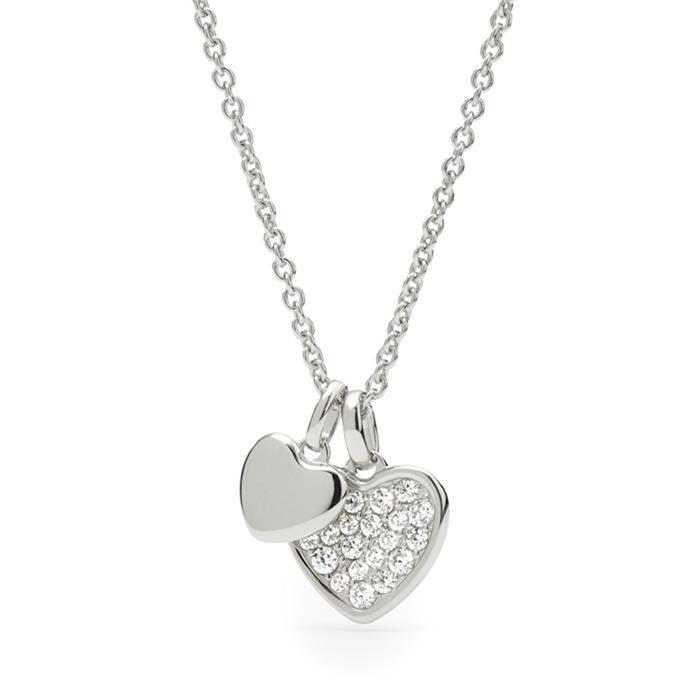 925er Silberkette für Damen mit Herzen gravierbar