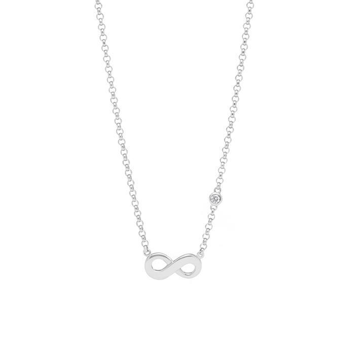Infinitive love necklace in sterling silver