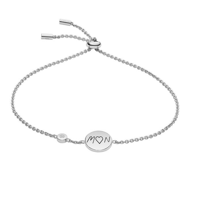 Elliott bracelet in 925 silver, mother-of-pearl, cubic zirconia